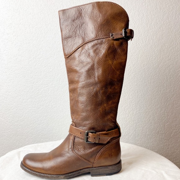 Frye Boots Phillip Riding Boots Leather Brown Size 6B 3476844 Classic - Picture 5 of 16